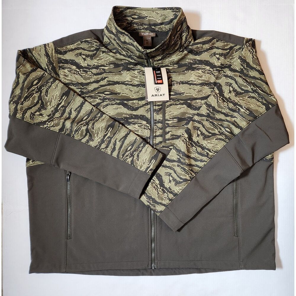 Ariat Logo Softshell Jacket Men’s 3XL Earth Green Camo
